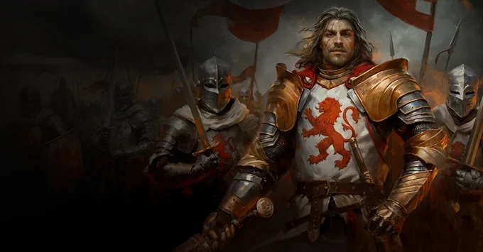 El comandante de Crusado al frente de su guardia